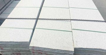 菏泽芝麻白毛板，石材毛板