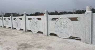 菏泽芝麻白河道栏杆 石材栏杆