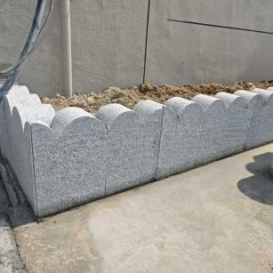 菏泽芝麻白花边石  围边石