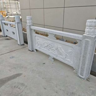 菏泽芝麻白河道栏杆 石材栏杆