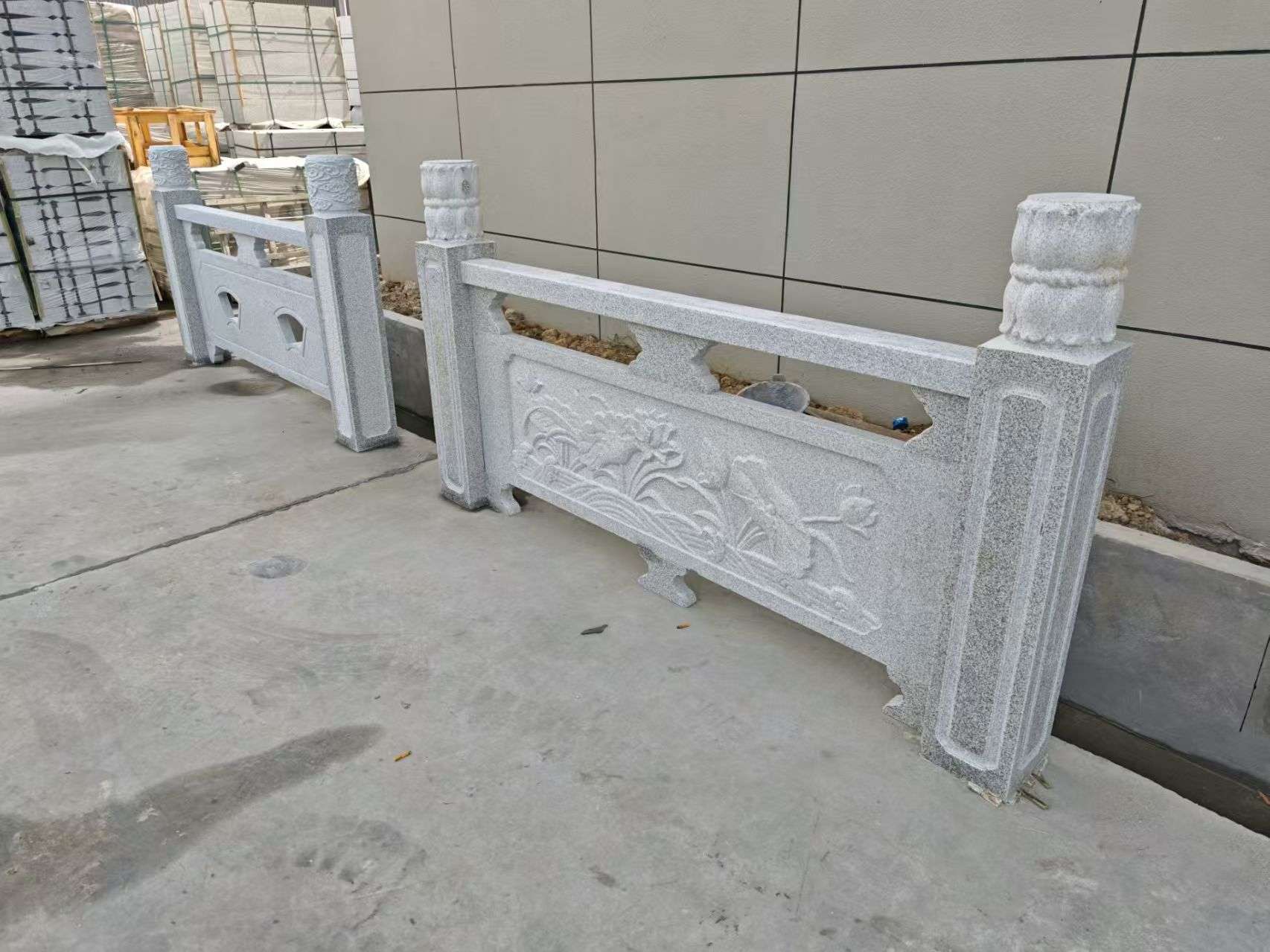菏泽芝麻白河道栏杆 石材栏杆
