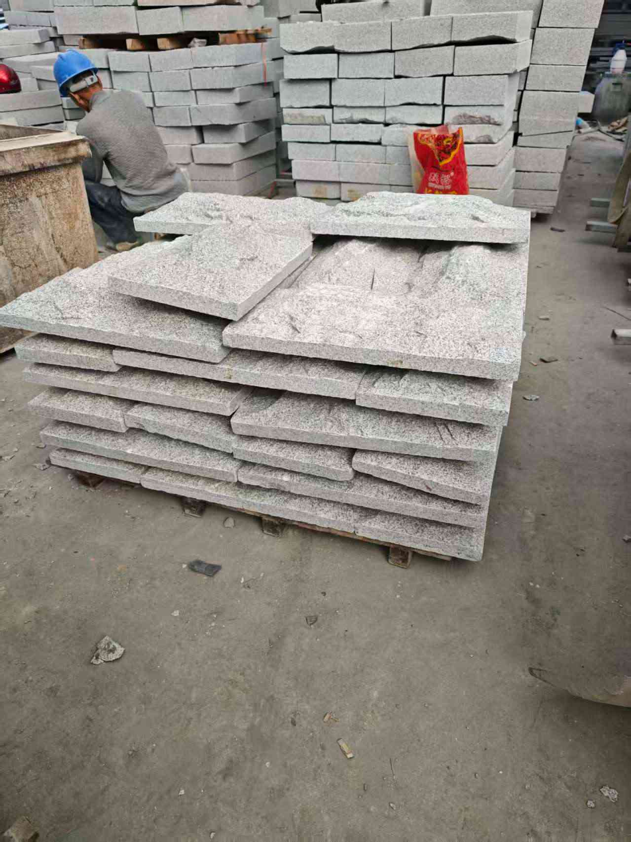 菏泽芝麻白蘑菇石，自然面