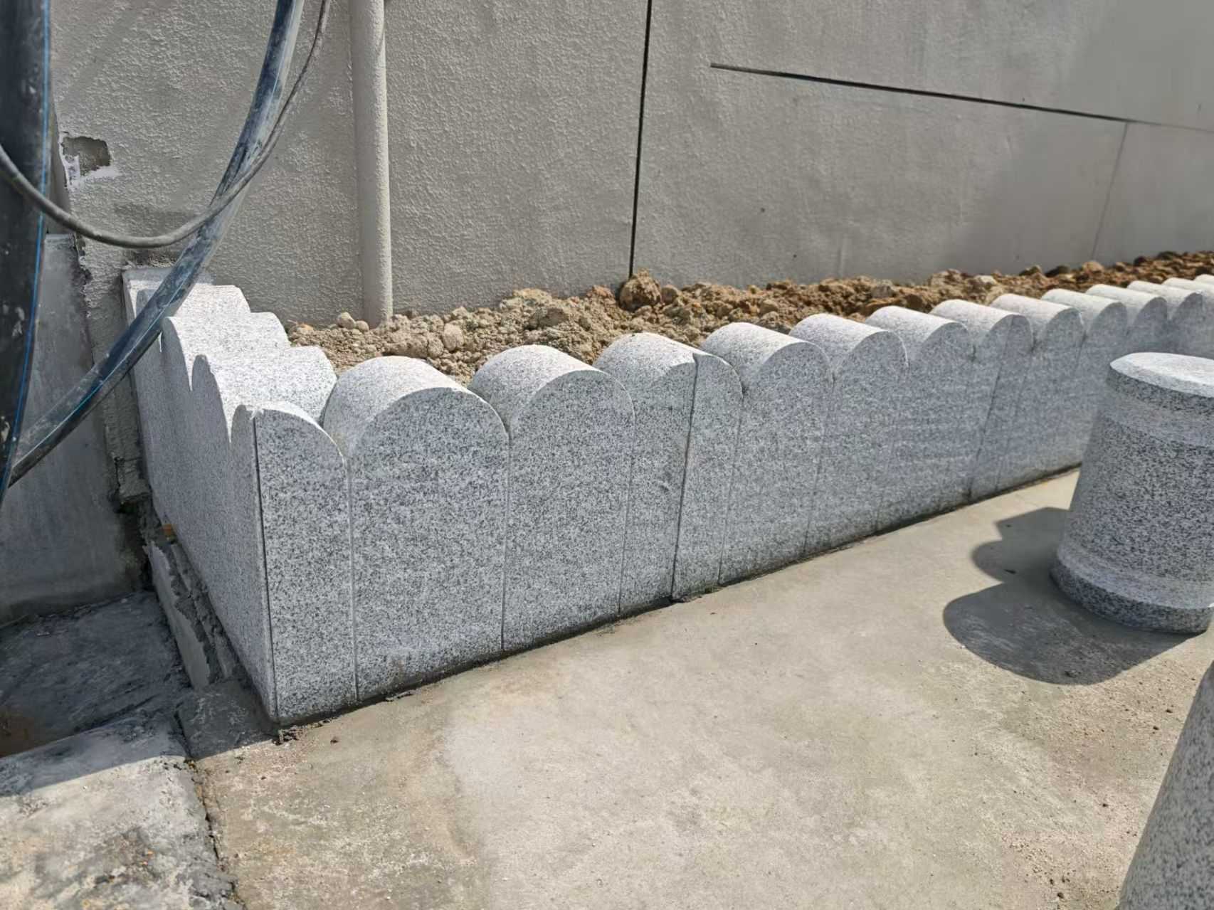 菏泽芝麻白花边石  围边石