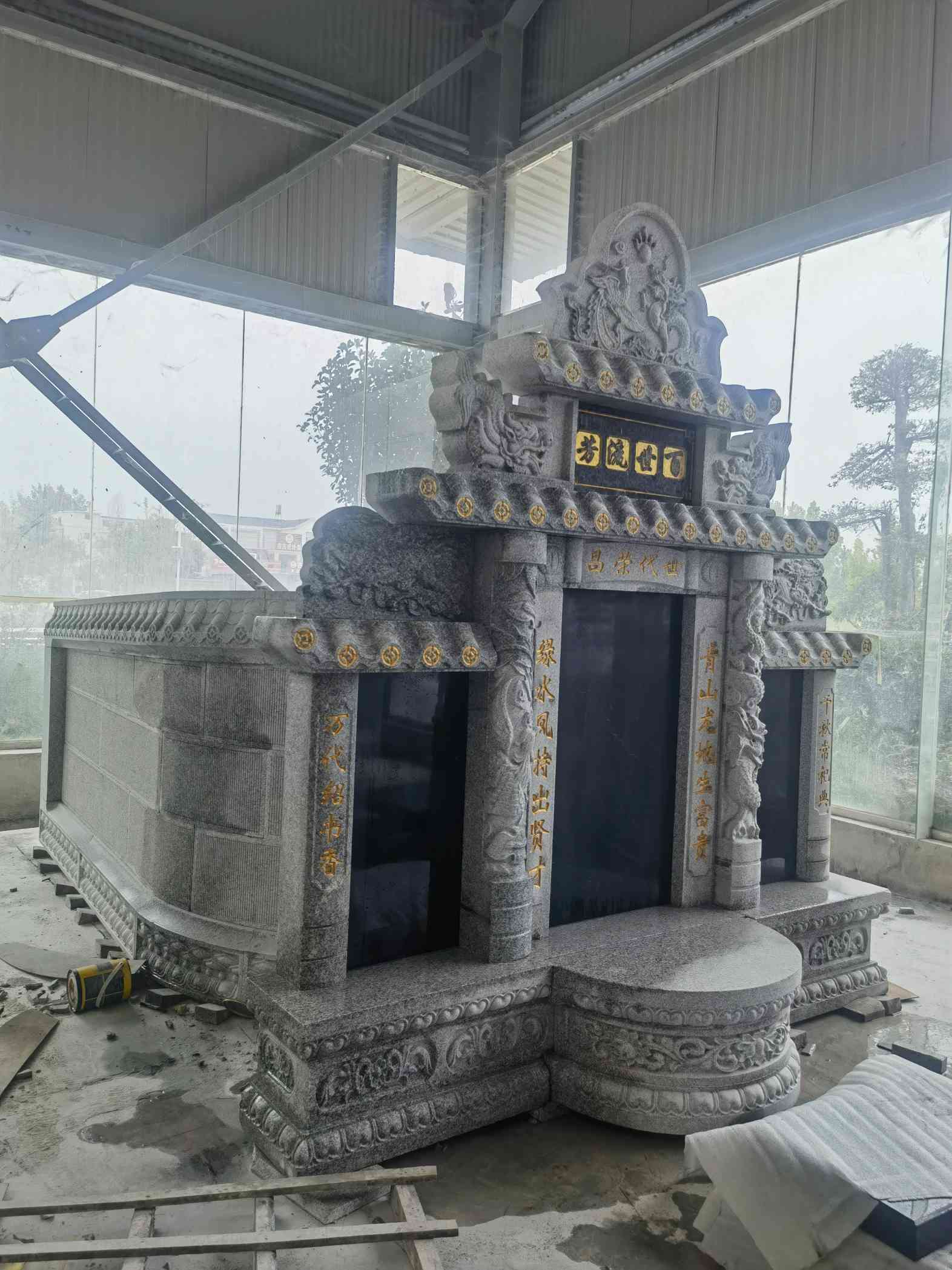 菏泽套墓 墓碑 围坟石 异形定制